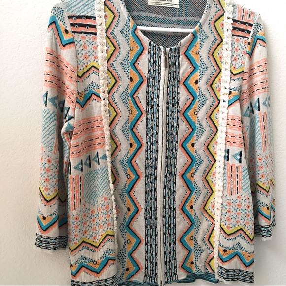 Anthropologie Sweaters - Anthropologie Aldomartins Knit Zipper Cardigan